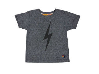 Aviator Nation Grey Lightning Bolt Graphic Tee, 6 years