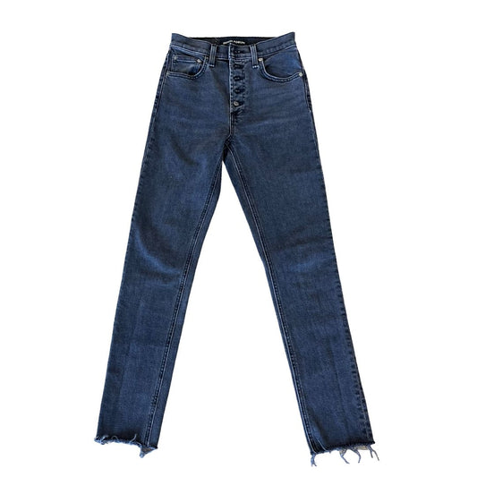 Denim Forum Yoko High Rise Slim black denim, 25.00