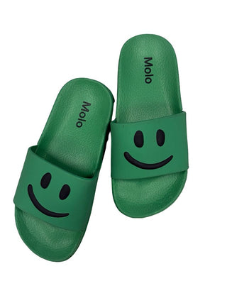 Molo Green Slides with Smileys, 27 EU