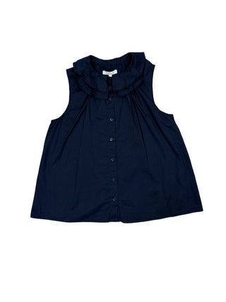 Chloe navy blue button up collared blouse , 10 years