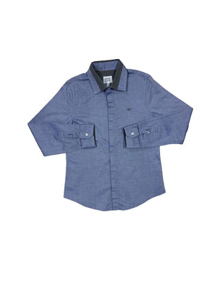 Armani Junior blue button up dress shirt, 8 years