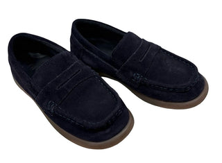 Zara Navy Blue Faux Suede Loafers, 29 EU