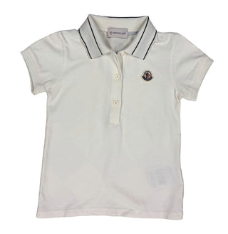 Moncler White Polo Tee , 6 years
