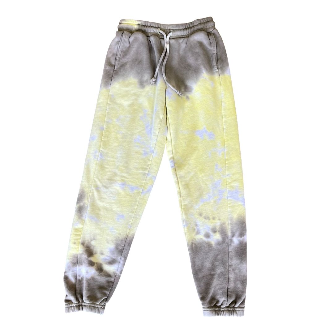 Katie J green/yellow sweat pants, large