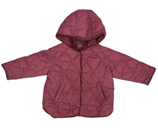 Zara  Quilted Dusty Rose Hooded Jacket, 18-24 months