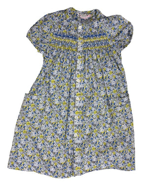 Bonpoint Floral Pattern Button-up Dress , 8 years