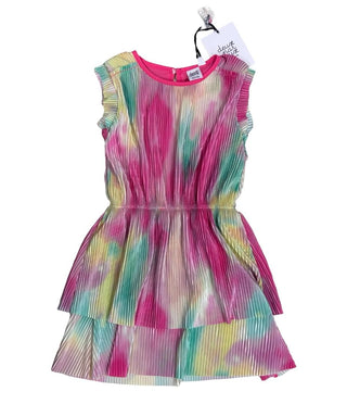 Deux Par Deux Rainbow Tie Dye Pleated Dress - New With Tags, 5 years