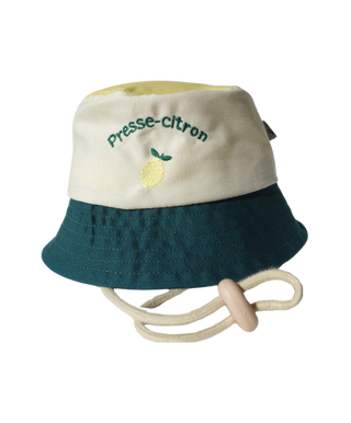 Poule Party Citron Bucket Hat, new with tag, 3-6 years