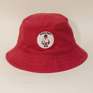 Poule Party Red Bucket Hat, new with tag, 1-3 years