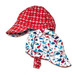 Urban baby bonnet Whale Watching reversible Bonnet, new with tag, 2-3 years