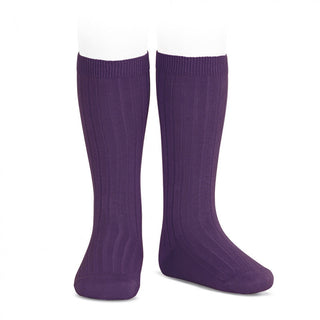 Condor Purple Ribbed knee socks, new with tag, 3/6 Months