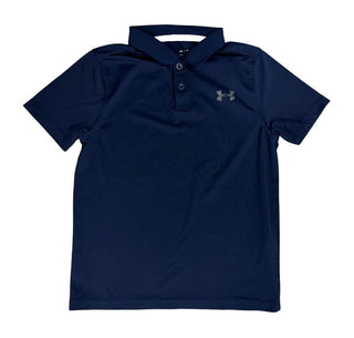 Under Armour Navy Blue Sports Polo with Logo, Youth Small
