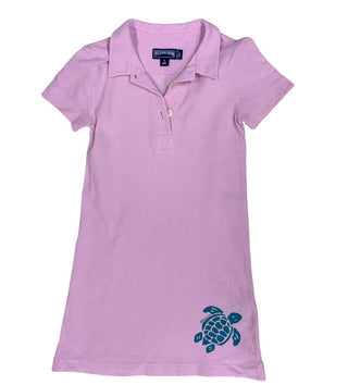 Vilebrequin Pink Polo Dress with Turtle Graphic, 4 years