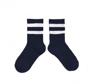 Collegien Striped navy sock, new with tag, 21/23