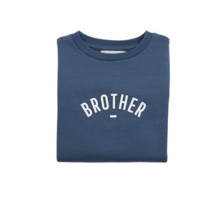 Bob & Blossom Denim blue brother sweatshirt, new with tag, 1 year