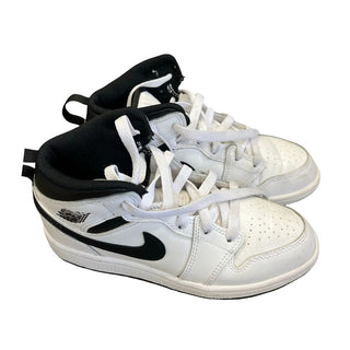 Nike white/black Air Jordans, 1.5 big kid