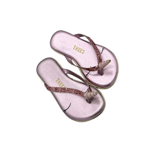 Tkees pink unicorn flip flops, 7-8 little kid