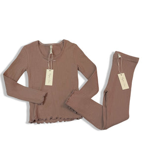 Rylee + Cru Ribbed long sleeve and legging rosewood new with tags, 4-5 years