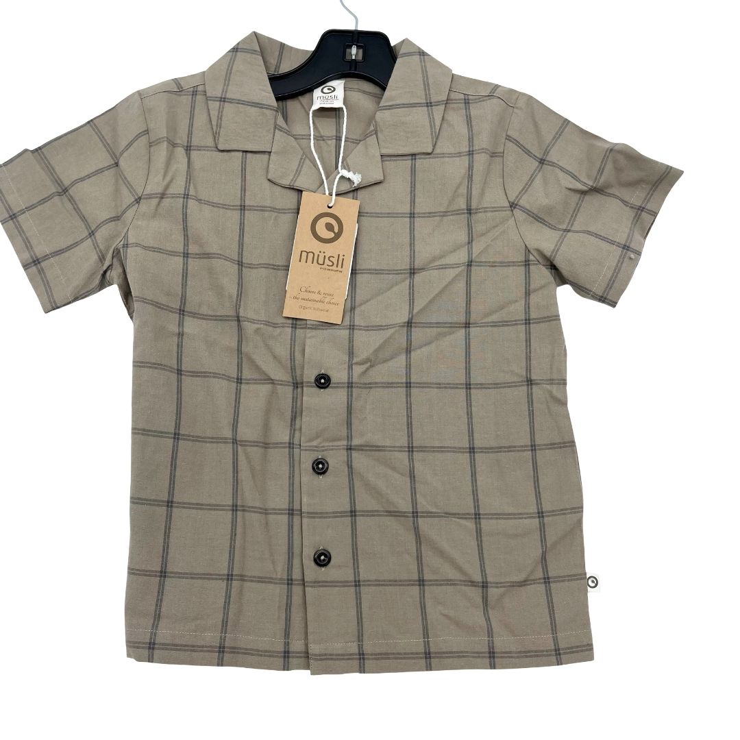 Musli new with tags check collared shirt, 5 years