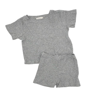 Mikki Rae Grey waffle tshirt/short set, 4 years
