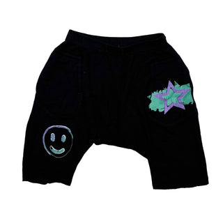 Jagged Culture Black w/happy face/star shorts, 2 years