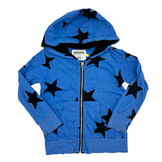 Nununu Blue star lightweight zip up, 2-3 years