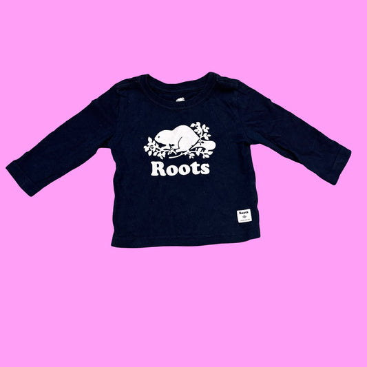 Roots Navy long sleeve, 6-12 months