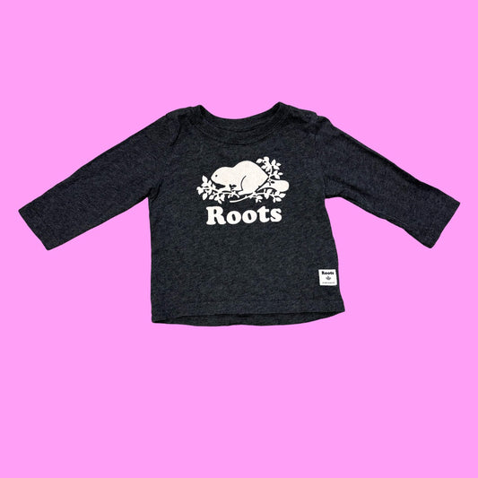 Roots Grey long sleeve, 6-12 months