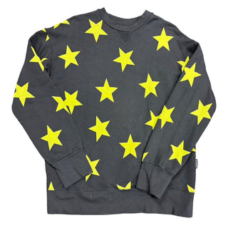 Nununu Star Graphite/bright lime crewneck sweatshirt, 12-14 years