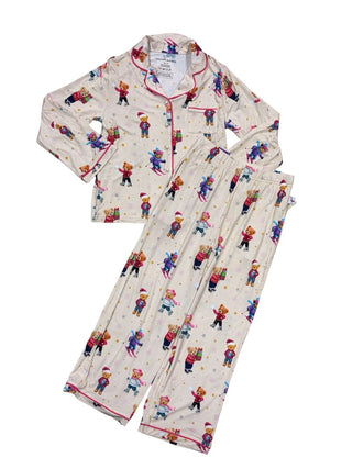 Preppy Goose Holiday Bear Long Sleeve Jersey PJ Set New with Tags, 6 years