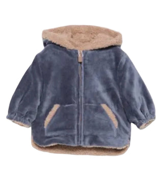 Mayoral Reversible fur jacket indigo new with tags, 0-1 month