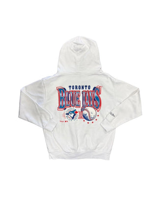 Outer Stuff White Blue Jays Hooded Sweatshirt, Medium Youth