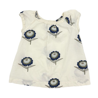 Bonpoint Cream blue flower dress, 12 months