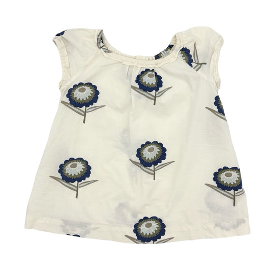 Bonpoint Cream blue flower dress, 12 months