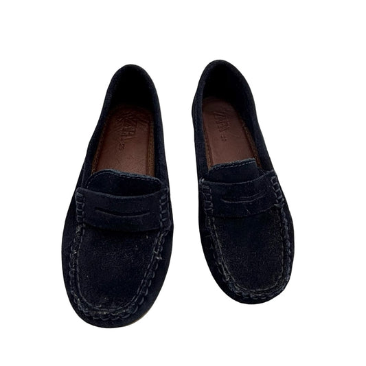 Zara Navy faux suede loafers, Euro 29 little kid
