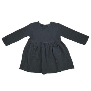 Album Di Famiglia Charcoal dress w/pockets, Large (infant)