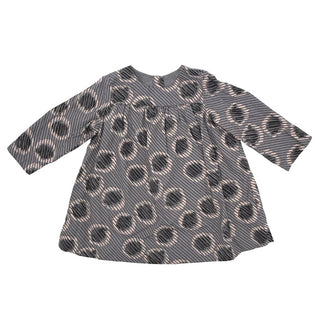 Bonpoint Grey stripped abstract print poplin dress, 12 months