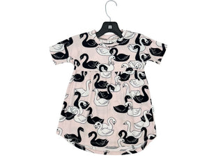 Hux pink swan dress, 12-18 months