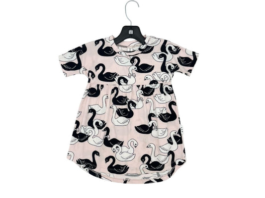 Hux pink swan dress, 12-18 months