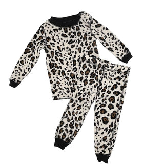 P.J. Salvage Vintage velour leopard print pj set, 6-12 months