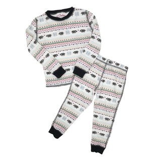 P.J. Salvage Fair Isle Sheep top/pant pajama set, 3 years