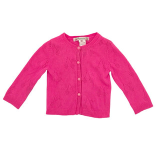 Bonpoint Hot pink cashmere cherry cardigan, 12 months