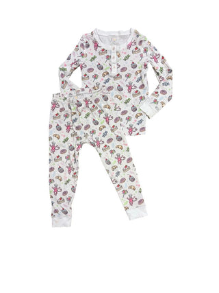 Roller Rabbit Monkey Baking Print Pajama Set, 4 years