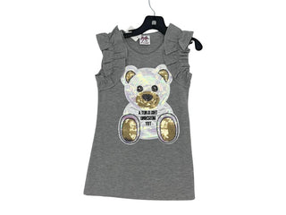 M. Sisaok  lookalike Moschino grey bear dress, 3 years