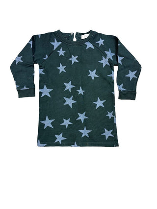 Stella McCartney Deep Green and Sparkly Blue Star Knit Dress, 36 months