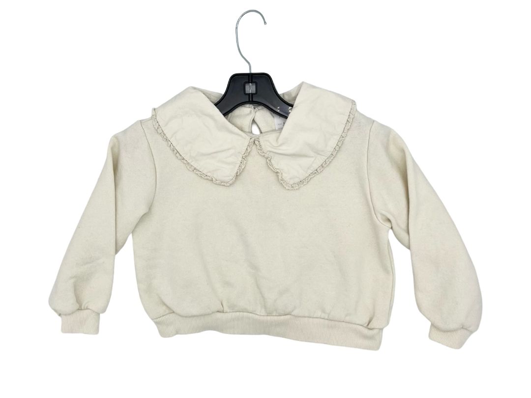 Zara off white sweatshirt w/collar, 2-3 years