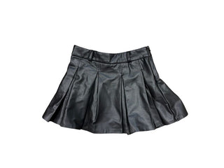 Zara Black Faux Leather Pleated Skirt, 10 years