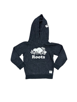 Roots Marled Charcoal Hooded Sweatshirt, 5-6 years