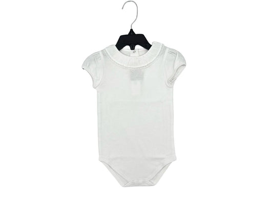 Purete white collared tshirt body suit, 2 years