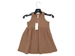 Quincy Mae new with tags terracota ribbed dress, 2-3 years